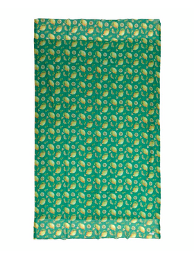 Ble Πετσετα Θαλασσης Διπλης Οψης Πρασινο/κιτρινο Λεμονια 100x180 (100% Cotton)