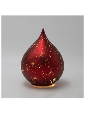 Φωτιζομενο Δακρυ, Κοκκινο, με Αστερακια, 15x15x20cm