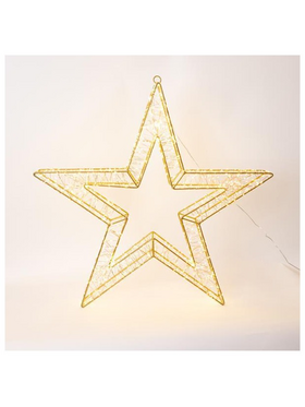 Αστερι Φωτιζομενο 70cm, 1680 Led, 31v Μετασχηματιστη, Timer, Μπρονζε Μεταλλικος Σκελετος, Μπρονζε Χαλκινο Καλωδιο, Θερμο Led, Προεκταση Παροχης 5m, Ip44