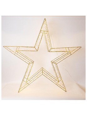 Αστερι Φωτιζομενο 110cm, 2640 Led, 31v Μετασχηματιστη, Timer, Μπρονζε Μεταλλικος Σκελετος, Μπρονζε Χαλκινο Καλωδιο, Θερμο Led, Προεκταση Παροχης 5m, ip4