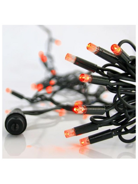 Σειρα, 100 led 5mm, 230v, Επεκταση εωσ 9, Προεκταση Παροχης 150cm, Πρασινο Καλωδιο, Καουτσουκ, Κοκκινο Led,  ana 10cm, Ιρ65
