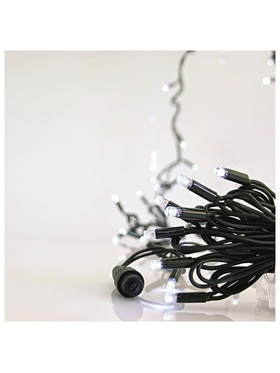 Σειρα, 100 led 5mm, 230v, Επεκταση εωσ 9, Πρασινο Καουτσουκ Καλωδιο, 90 Λευκα led kai 10 Λευκα Flash Led, Προεκταση Παροχης 1,5cm, ana 10cm, Ιρ65