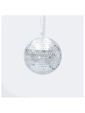 Γυαλινη Μπαλα, Ντισκο, Ασημι, 10cm