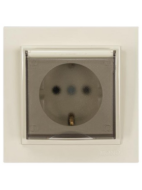 Πριζα Σουκο Καπακι 16a Μπεζ