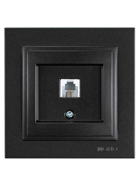 Πριζα Τηλεφωνου Monh rj 11 Μαυρο