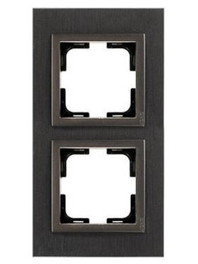 Πλαισιο 2 Θεσεων Αλουμινιο Μαυρο