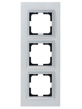 Πλαισιο 3 Θεσεων Αλουμινιο Ασημι