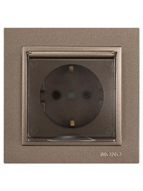 Πριζα Σουκο Καπακι 16a Light Fume