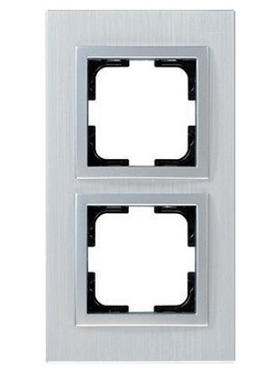 Πλαισιο 2 Θεσεων Αλουμινιο Ασημι