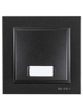 Μπουτον Κουδουνιου+λυχνια Μαυρο