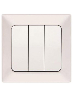 Διακοπτης Τριπλος Λευκος