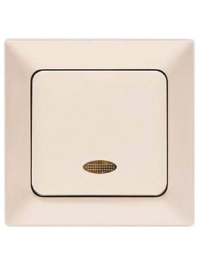 Μπουτον Κλιμακοστασιου+λυχνια Μπεζ