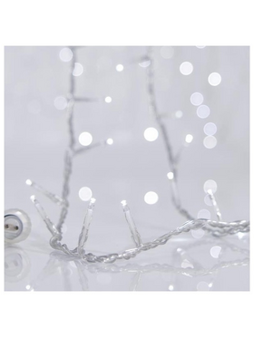 Σειρα, 300 led 3mm, 31v, Επεκταση εωσ 3, με Μετασχηματιστη, Προεκταση Παροχης 300cm, Διαφανο Καλωδιο, Λευκο Led, ανα 5cm, Ιρ44