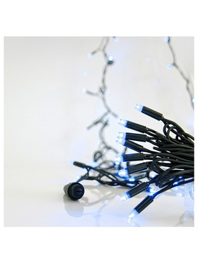 Σειρα, 100 led 5mm με Καλυμμα, 230v, 3 Επεκτασεις εωσ 9 Σετ, Πρασινο Καουτσουκ Καλωδιο, Μπλε led ana 10cm, Προεκταση Παροχης 1.5m, Ιρ65