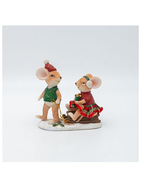 Διακοσμητικο Πολυρεζιν, Ποντικακια σε Ελκυθρο, 11x11cm