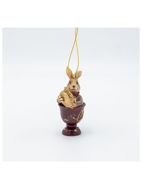 Στολιδι Πολυρεζιν, Λαγος σε Φλυτζανακι Vintage, 6x8.5cm