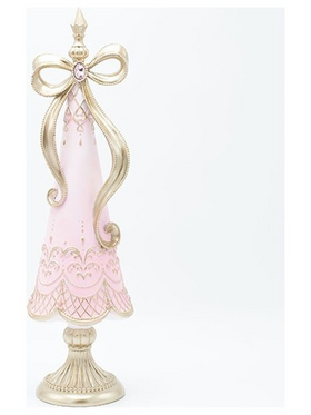 Δεντρο Πολυρεζιν, ροζ Ντεγκραντε, με Φιογκο, 12.5x12.5x45.8cm