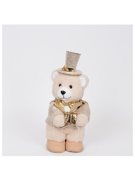 Αρκουδακι με Σαμπανι Ρουχα και Δωρο, 31cm