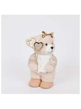 Αρκουδιτσα με Σαμπανι Ρουχα και Φιογκο, 31cm