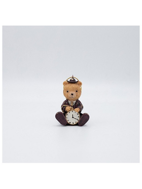 Στολιδι Πολυρεζιν, Αρκουδακι Καθιστο Vintage με Ρολοι, 5x7.5cm