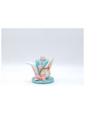 Διακοσμητικο Πολυρεζιν, Καπελο με Αυτια Λαγου, Γαλαζιο, 9x8.5cm