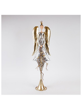 Αγγελος με Χρυσα Φτερα, Μεταλλικος, 23.5x15.24x86.36cm