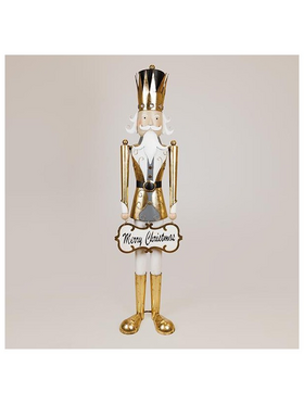 Καρυοθραυστης με Πινακιδα, Μεταλλικος, Χρυσος, 27.30x27.95x165cm