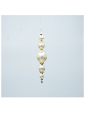 Σταλακτιτης με Περλες, Λευκο με Χρυσο, 3x13cm