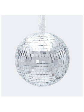 Γυαλινη Μπαλα, Ντισκο, Ασημι, 14cm