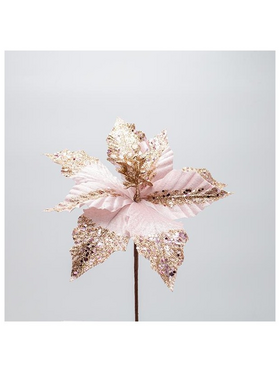 Αλεξανδρινο, Ροζ, με Λαμπερο Glitter στο Μισο Φυλλο, 26x20cm