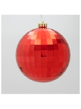 Πλαστικη Μπαλα, Ντισκο, Κοκκινη, σετ 2τμχ, 15cm