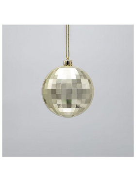 Πλαστικη Μπαλα, Ντισκο, Χρυση, σετ 6τμχ, 10cm