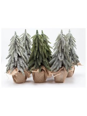 Display Box, Δεντρακια με Λινατσα, 3 Σχεδια, 6τμχ, 36cm