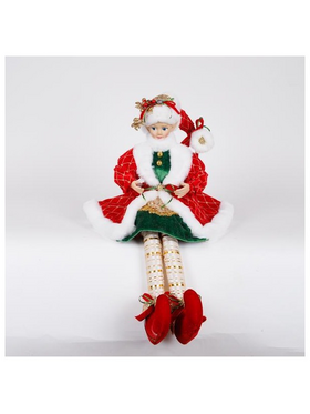 Αρλεκινος με Κοκκινη Καπα και Πρασινη Φορεσια, 61cm