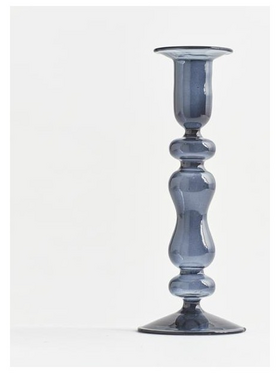 Γυαλινο Κηροπηγιο, Μαυρο, 6,5x18,5cm