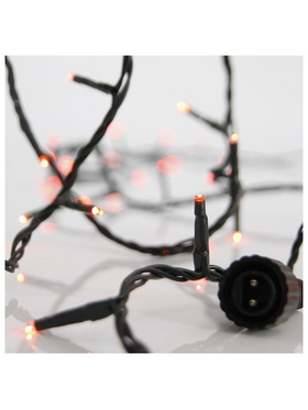 Σειρα, 300 led 3mm, 31v Μετασχηματιστη, 4 Επεκτασεις Μεχρι 3 Σet, Πρασινο pvc Καλωδιο, Κοκκινο Led, ανα 5cm, Προεκταση Παροχης 3m, Ip44