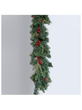 Γιρλαντα Πρασινη με Berries και Κουκουναρια,  200cm