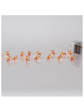 Σειρα, 20 Mini Led, Candy Ξωτικα, Μπαταριας 3xaa, Χρονοδιακοπτη, Ασημι Χαλκινο Καλωδιο, Θερμο Λευκο Led, ανα 10cm, Προεκταση Παροχης 30cm, Ip20