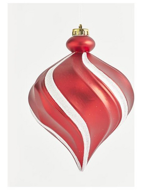 Πλαστικο Στολιδι, Κρεμμυδι, Ασπρο και Κοκκινο, 15cm