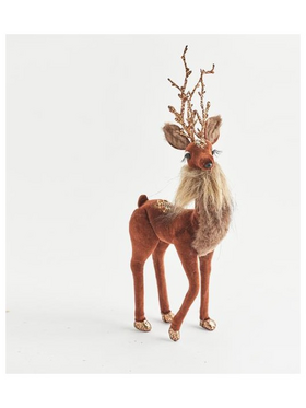 Βελουδινος Ταρανδος, Σκουρο Καφε, 13x5x29cm