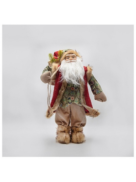 Αη Βασιλης με Κοκκινα Βελουδινα Ρουχα, 60cm