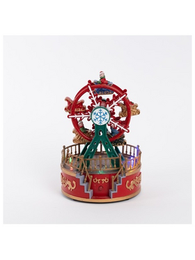 Ροδα, Πρασινη Κοκκινη, με Φως, Μουσικη και Κινηση, Μπαταριας, 13x13x18.5cm