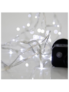 Σειρα, 100 led 3mm, 31v Μετασχηματιστη, 8 Προγραμματα & Μνημη, Διαφανο pvc Καλωδιο, Λευκο Led, ανα 5cm, Προεκταση Παροχης 3m, Ιρ44