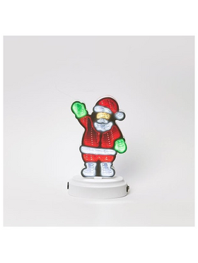 Αγιος Βασιλης 11x4,5x3cm, Διακοσμητικο Σχεδιο Καθρεφτης με led Ταινια, Μπαταριας 3xaaa, 62 Led, Χρωματιστο Led, Ip20