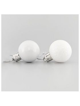 Μπαλα Πλαστικη, Λευκη, σετ 27τμχ, (9 Περλε , 18 Glitter), 3cm