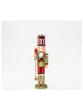 Καρυοθραυστης, Πρασινος-Κοκκινος, με Σκηπτρο, 38cm