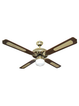 Ανεμιστηρας Οροφης με 1φως e27 Καφε Χρυσος Φ125 70w με Τηλεχειριστηριο
