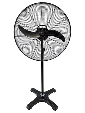 Ανεμιστηρας Βιομηχανικος Μεταλλικος Ορθοστατης Μαυρος με Κοντρολ φ66 115w dc Μοτερ