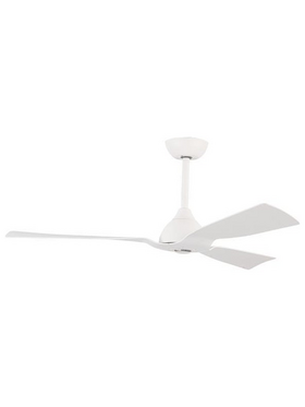 Ανεμιστηρας Οροφης Αδιαβροχος Ip44  Λευκος, 3 Φτερωτες, με Κοντρολ Φ132 dc 33w