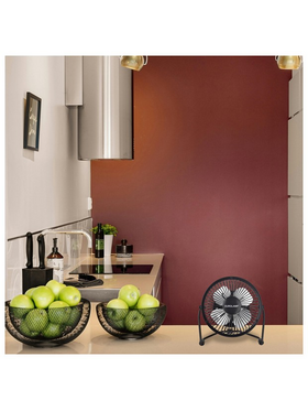 Ανεμιστηρας Γραφειου Μεταλλικος Mini με usβ Μαυρος φ10 4w 5v